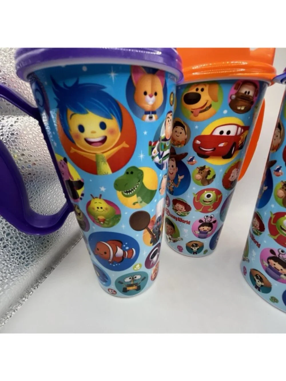 2026 Disney Parks Resort Reusable Refillable 16OZ Mugs Pixar Lid SET 3 Colors